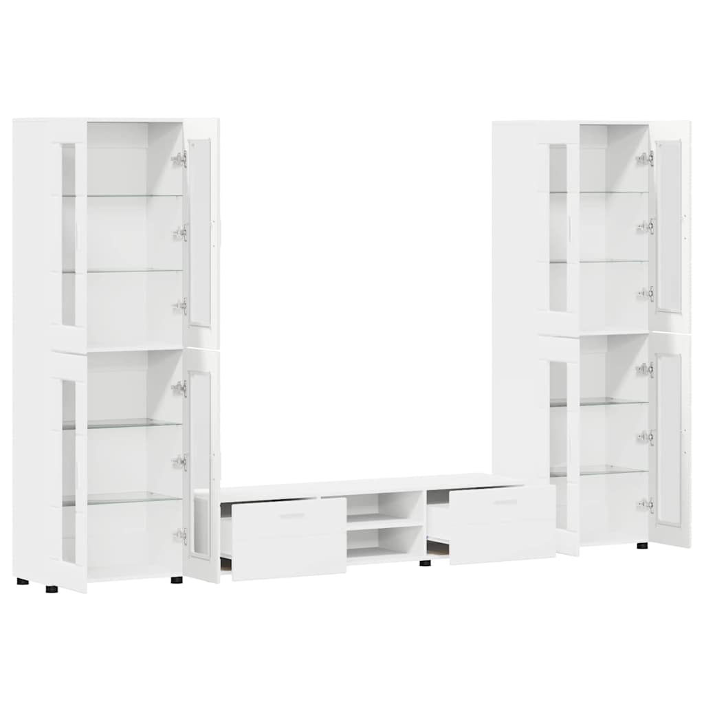 TV-Schrankset mit Schubladen FLORIN 3 pcs Weiß Holzwerkstoff
