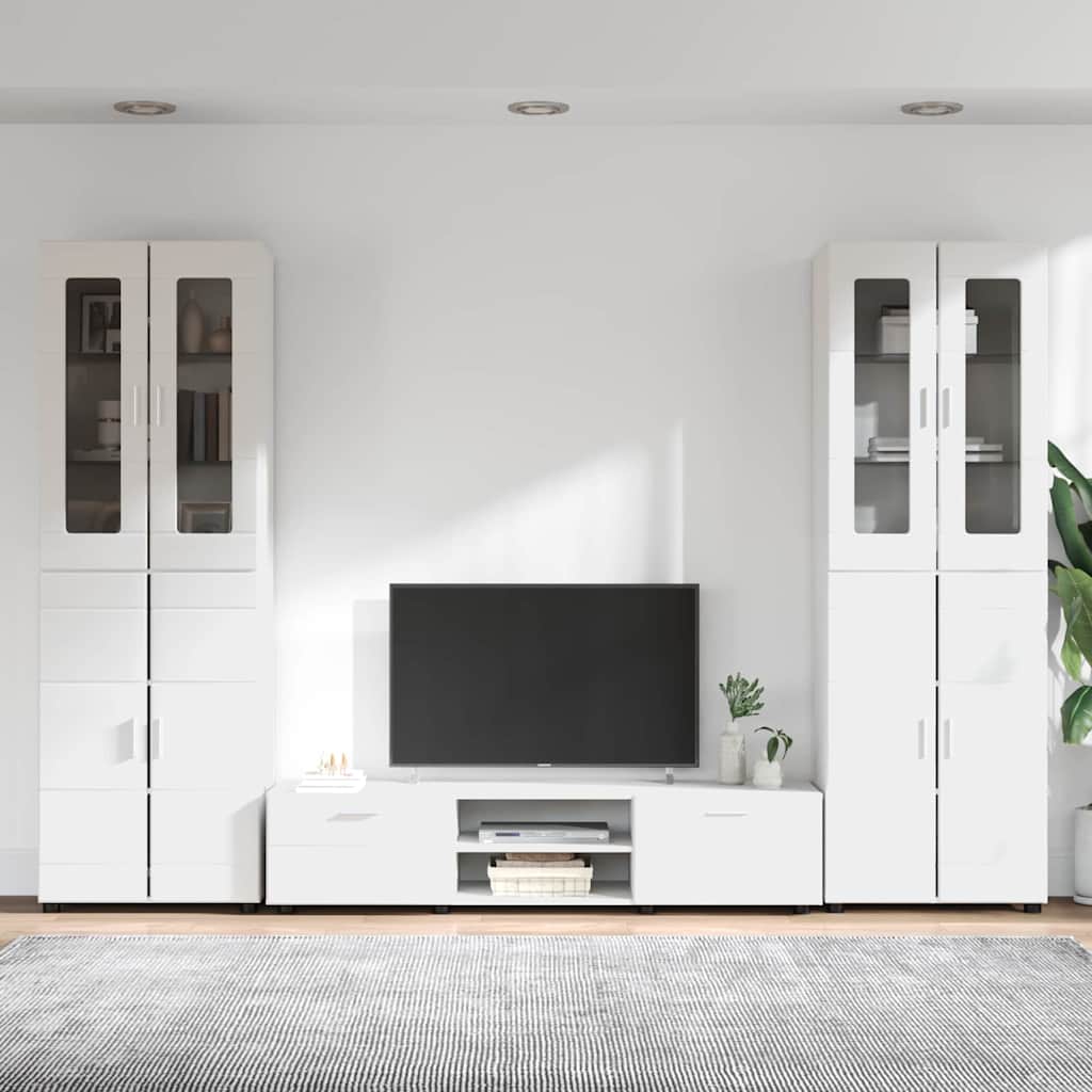 TV-Schrankset mit Schubladen FLORIN 3 pcs Weiß Holzwerkstoff