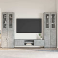 TV-Schrankset mit Regal FLORIN 3 pcs Beton Grau Holzwerkstoff