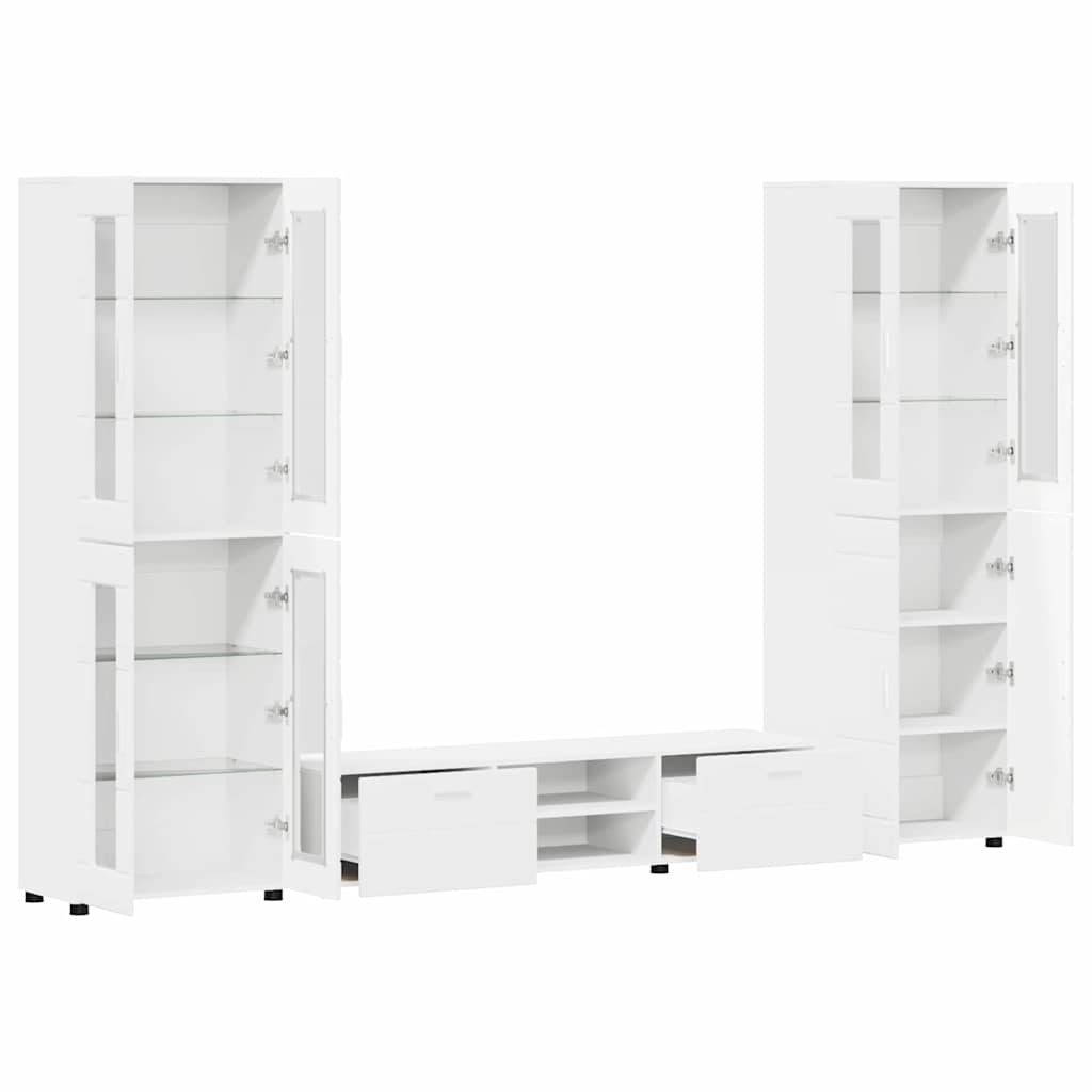 TV-Schrankset mit Schubladen FLORIN 3 pcs Weiß Holzwerkstoff