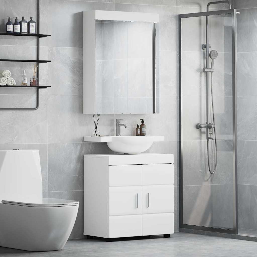 Badezimmermöbel-Set TULUM 2 pcs Weiß 60 x 34 x 63 cm