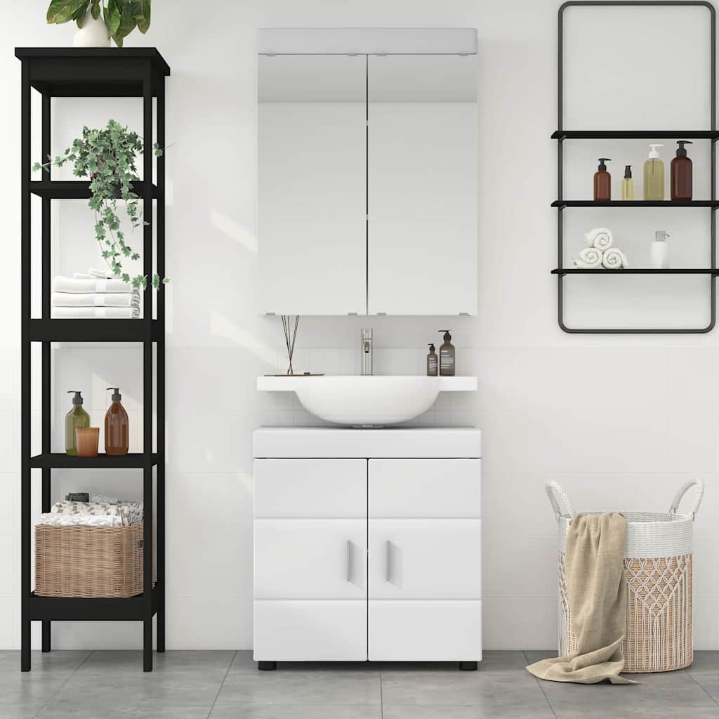 Badezimmermöbel-Set TULUM 2 pcs Weiß 60 x 34 x 63 cm