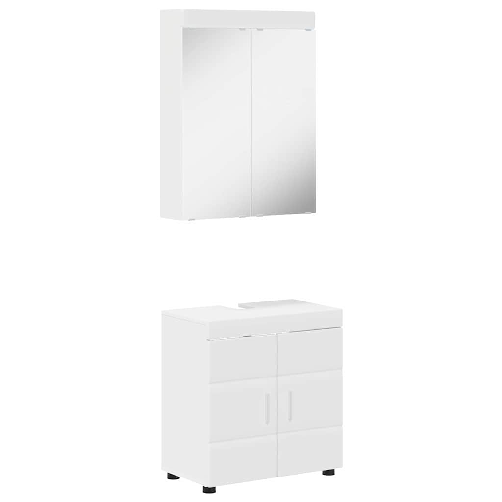 Badezimmermöbel-Set TULUM 2 pcs Weiß 60 x 34 x 63 cm