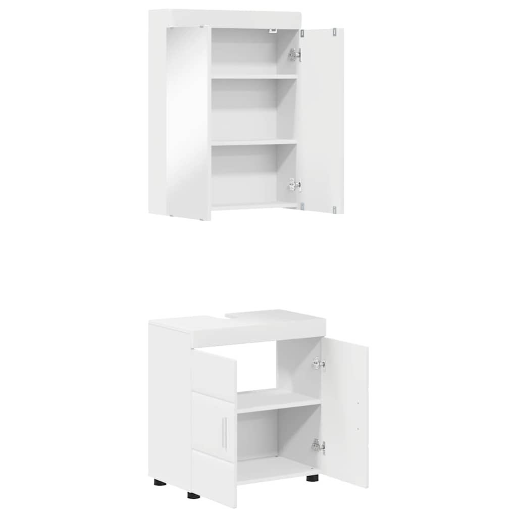 Badezimmermöbel-Set TULUM 2 pcs Weiß 60 x 34 x 63 cm
