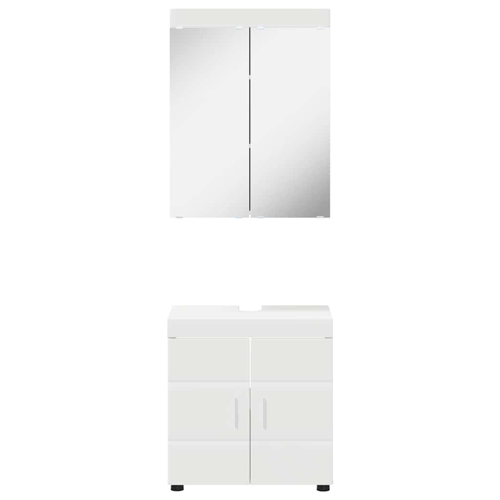 Badezimmermöbel-Set TULUM 2 pcs Weiß 60 x 34 x 63 cm