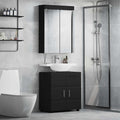 Badezimmermöbel-Set TULUM 2 pcs Schwarz 60 x 34 x 63 cm