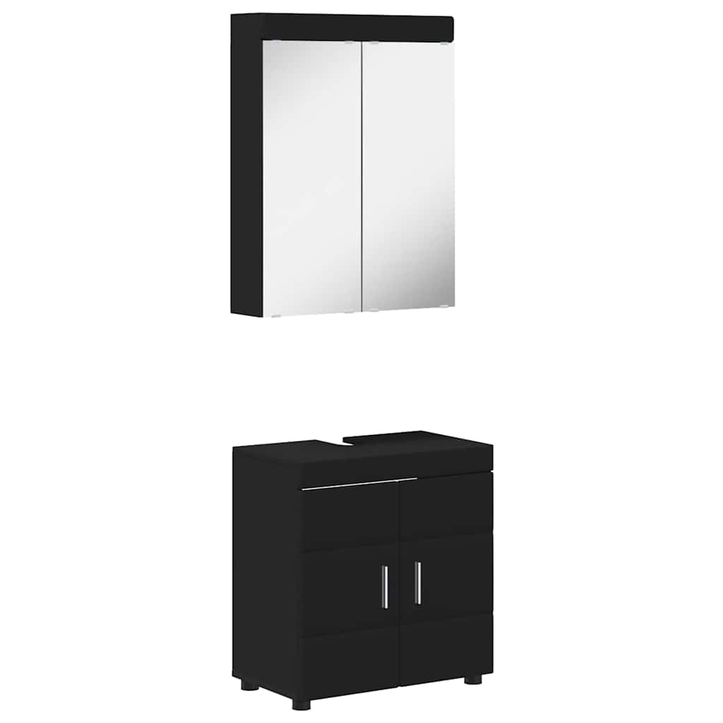 Badezimmermöbel-Set TULUM 2 pcs Schwarz 60 x 34 x 63 cm