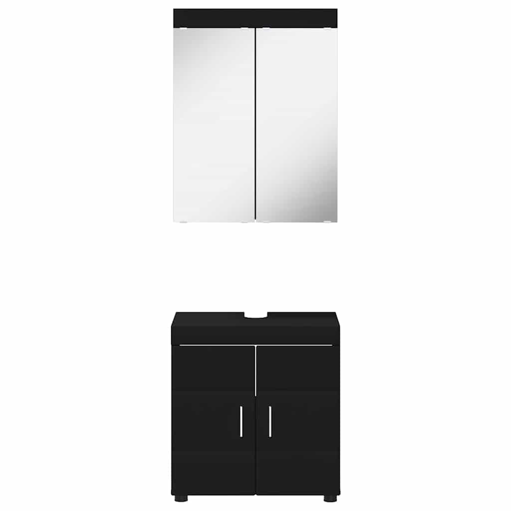 Badezimmermöbel-Set TULUM 2 pcs Schwarz 60 x 34 x 63 cm