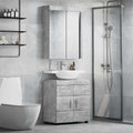 Badezimmermöbel-Set TULUM 2 pcs Beton Grau 60 x 34 x 63 cm