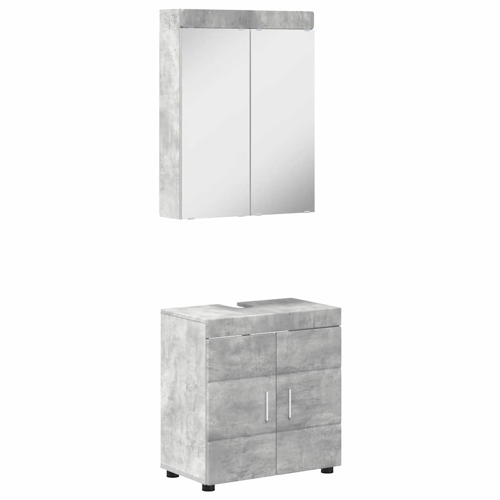Badezimmermöbel-Set TULUM 2 pcs Beton Grau 60 x 34 x 63 cm