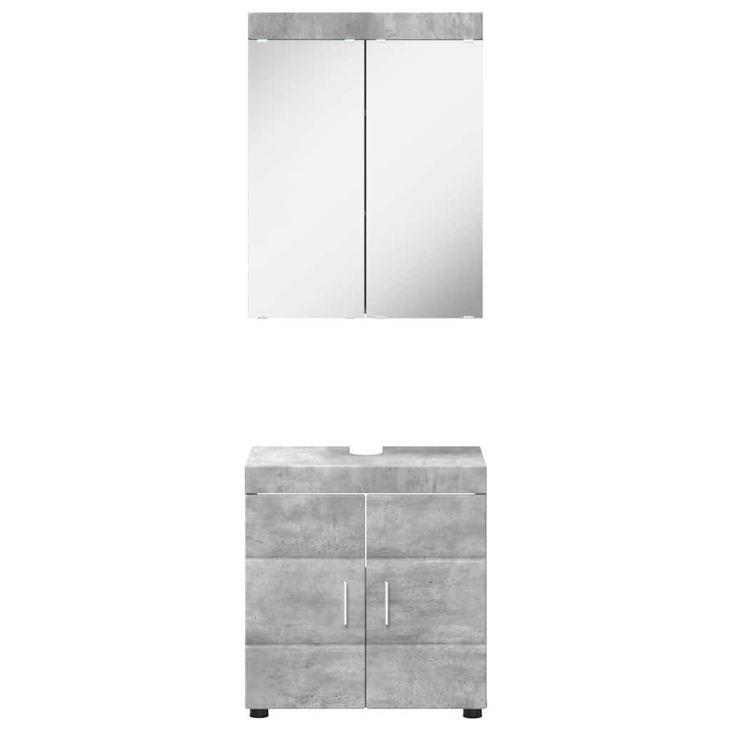Badezimmermöbel-Set TULUM 2 pcs Beton Grau 60 x 34 x 63 cm
