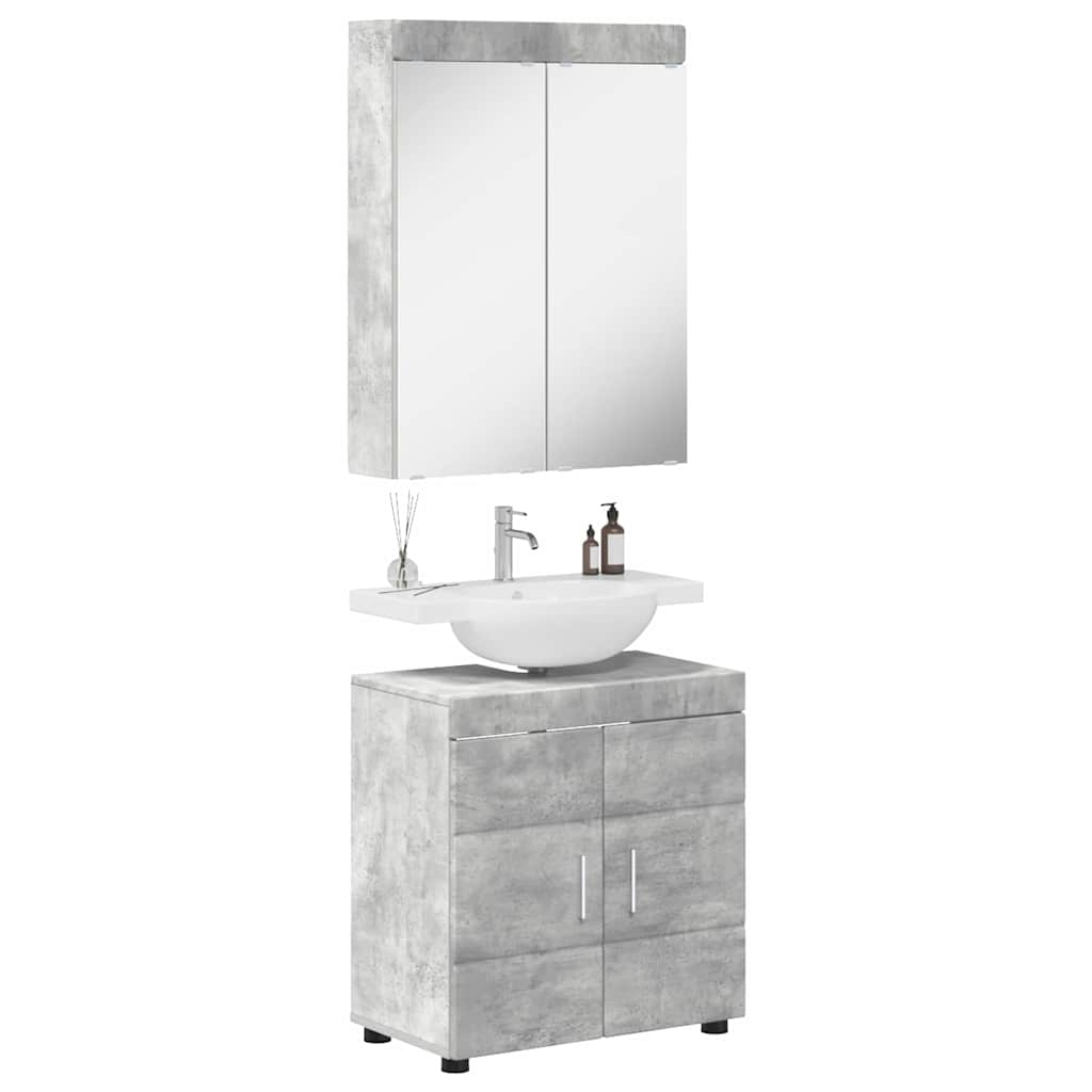 Badezimmermöbel-Set TULUM 2 pcs Beton Grau 60 x 34 x 63 cm