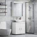 Badezimmermöbel-Set TULUM 2 pcs Hochglanz Weiß 60 x 34 x 63 cm