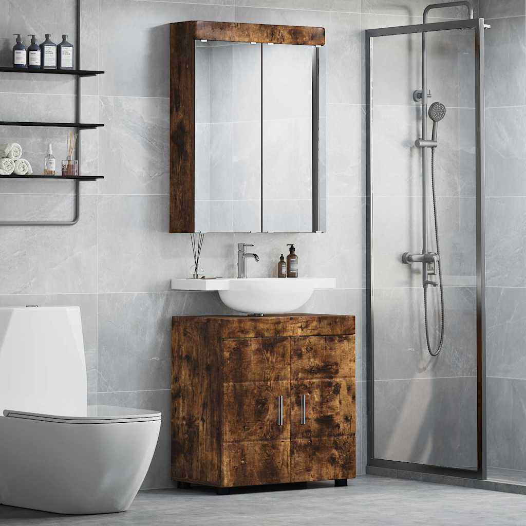 Badezimmermöbel-Set TULUM 2 pcs Geräucherte Eiche
