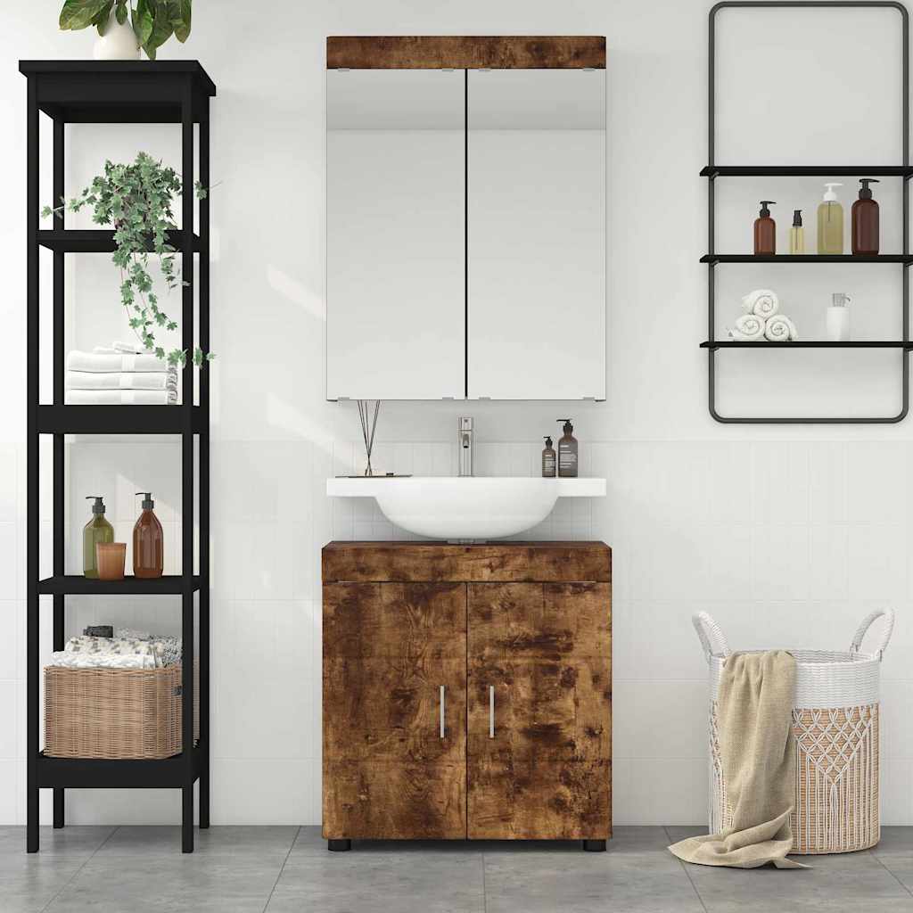 Badezimmermöbel-Set TULUM 2 pcs Geräucherte Eiche