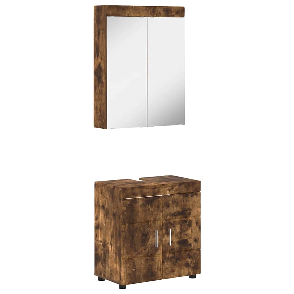 Badezimmermöbel-Set TULUM 2 pcs Geräucherte Eiche
