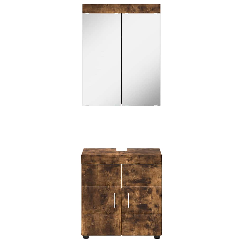 Badezimmermöbel-Set TULUM 2 pcs Geräucherte Eiche