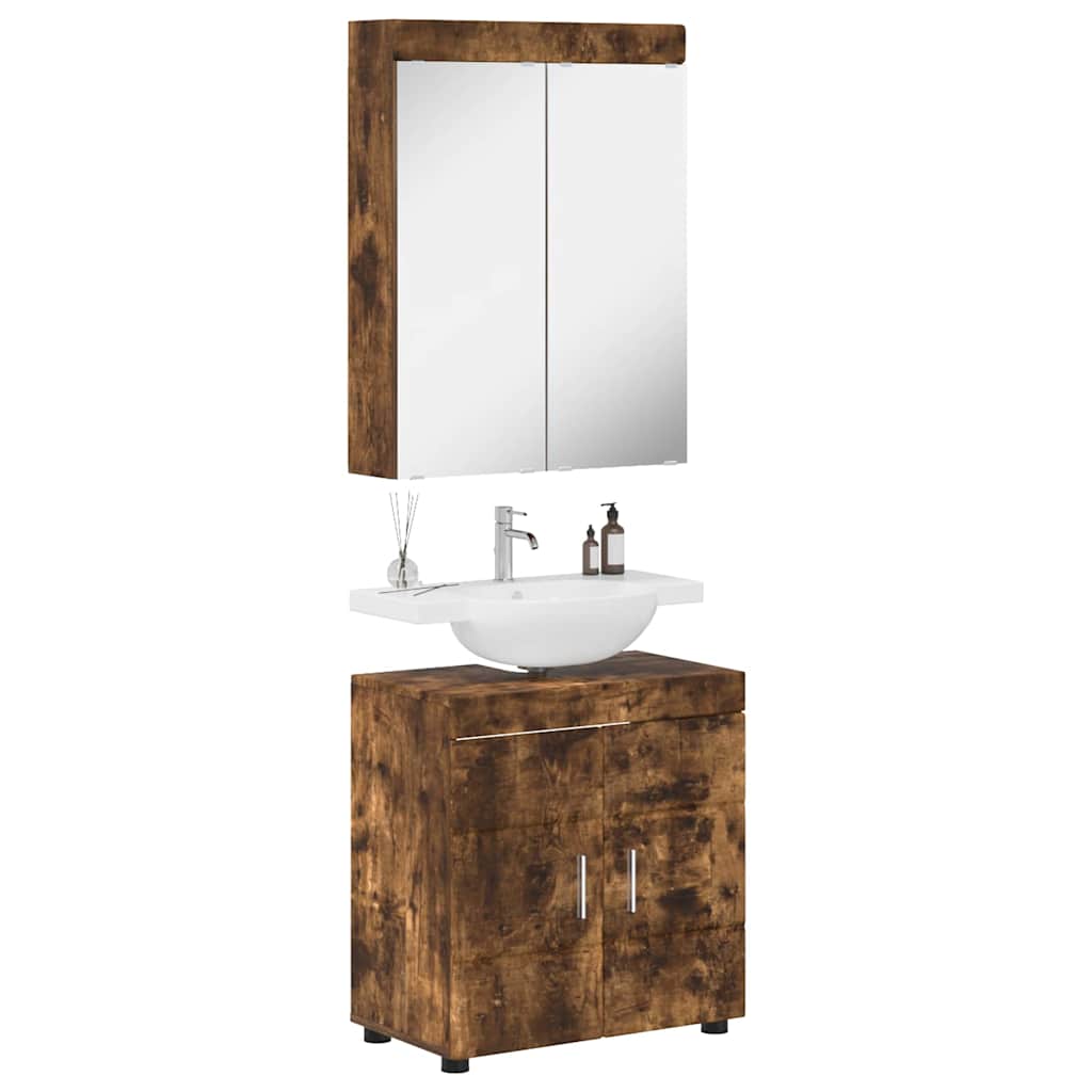 Badezimmermöbel-Set TULUM 2 pcs Geräucherte Eiche