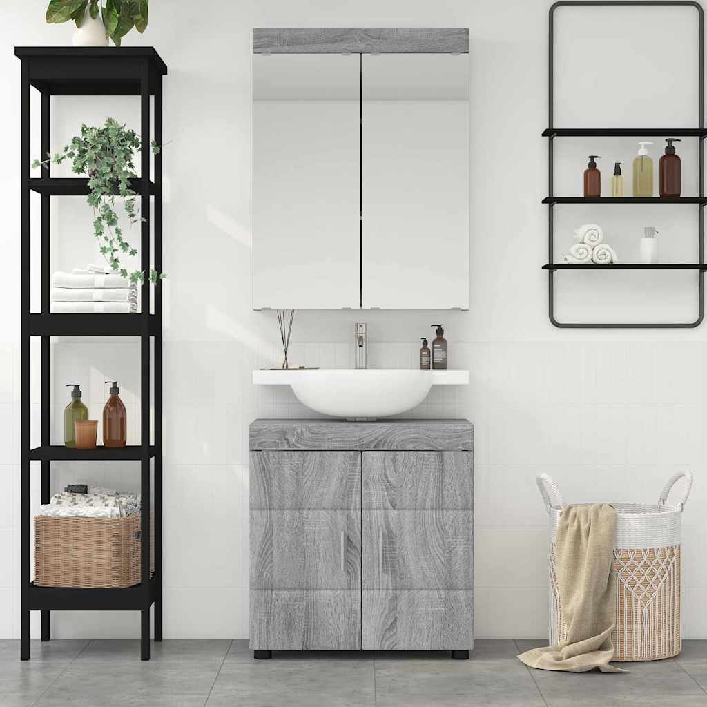 Badezimmermöbel-Set TULUM 2 pcs Graues Sonoma 60 x 34 x 63 cm