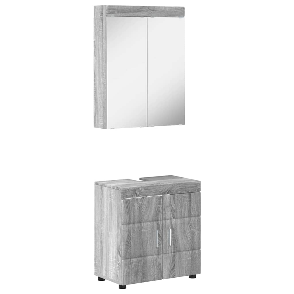 Badezimmermöbel-Set TULUM 2 pcs Graues Sonoma 60 x 34 x 63 cm