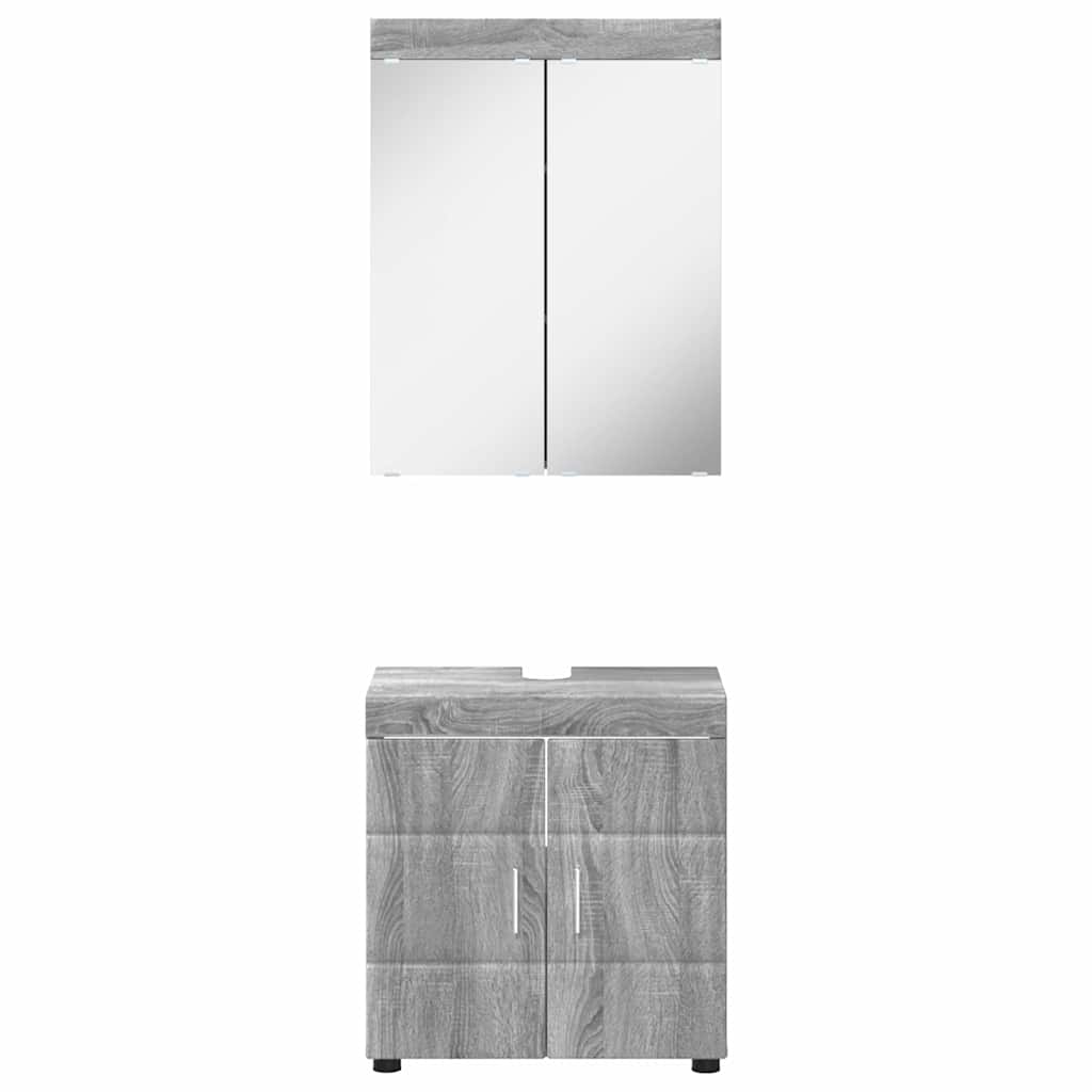 Badezimmermöbel-Set TULUM 2 pcs Graues Sonoma 60 x 34 x 63 cm