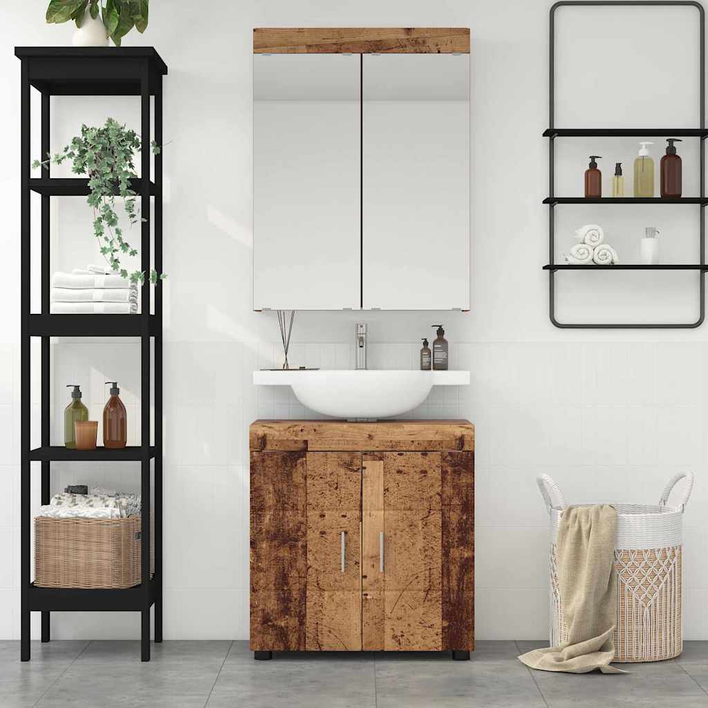 Badezimmermöbel-Set TULUM 2 pcs Altholz 60 x 34 x 63 cm