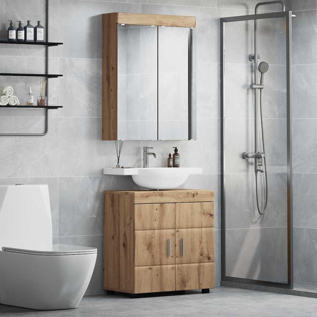 Badezimmermöbel-Set TULUM 2 pcs Artisan-Eiche 60 x 34 x 63 cm