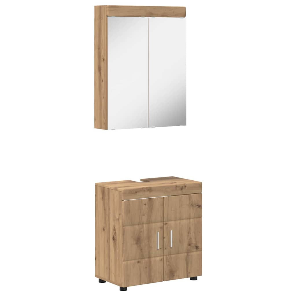 Badezimmermöbel-Set TULUM 2 pcs Artisan-Eiche 60 x 34 x 63 cm