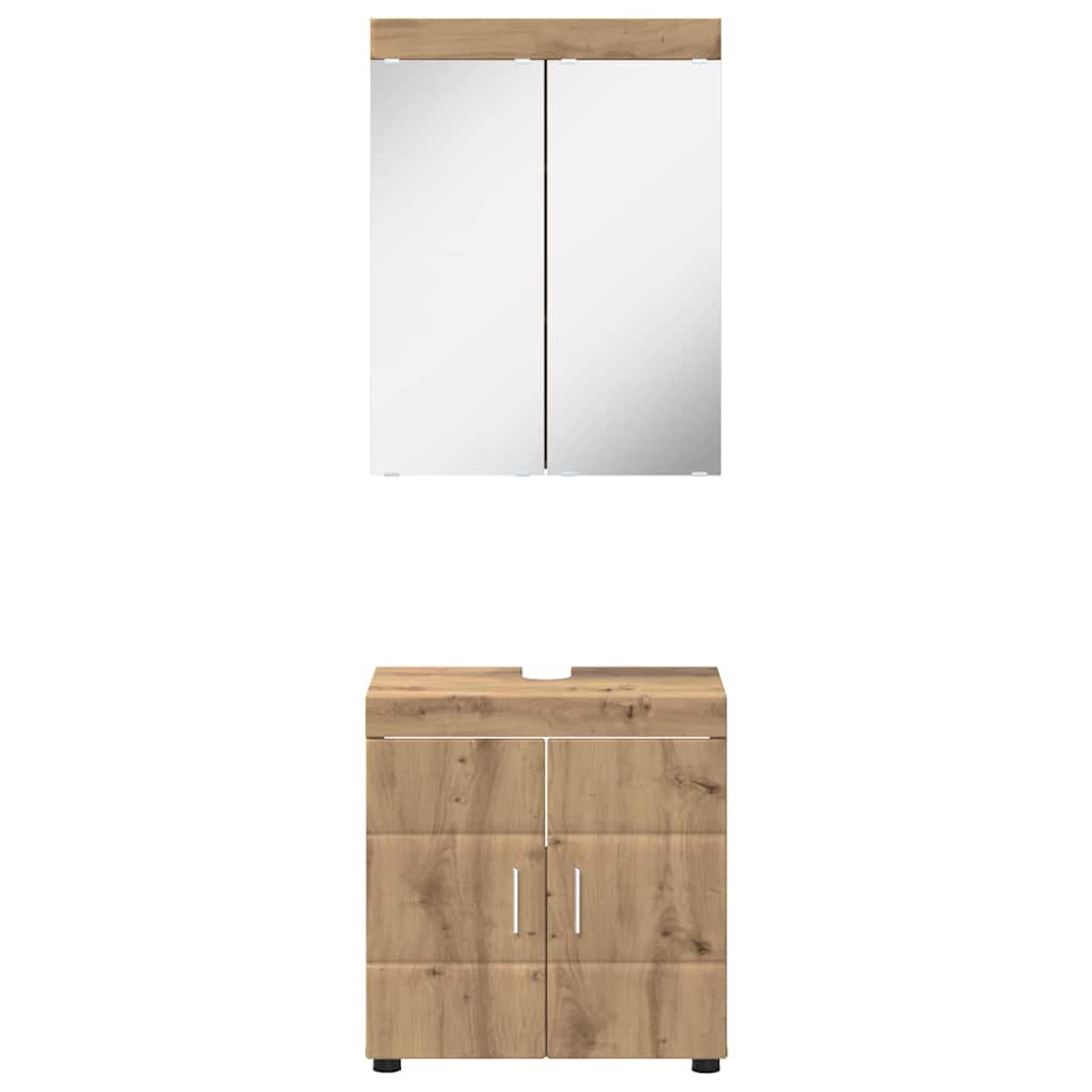 Badezimmermöbel-Set TULUM 2 pcs Artisan-Eiche 60 x 34 x 63 cm