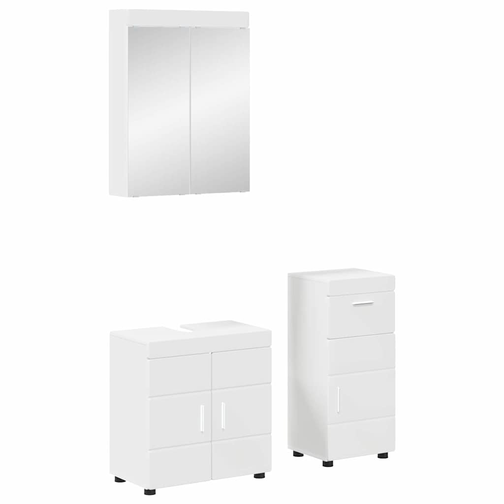 Badezimmermöbel-Set TULUM 3 pcs Weiß 60 x 34 x 63 cm