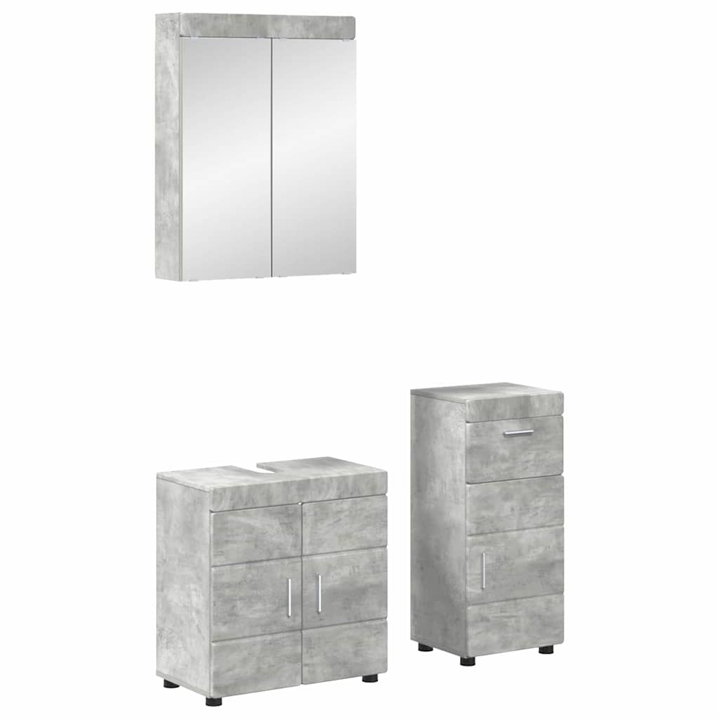 Badezimmermöbel-Set TULUM 3 pcs Beton Grau 60 x 34 x 63 cm