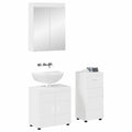 Badezimmermöbel-Set TULUM 3 pcs Hochglanz Weiß 60 x 34 x 63 cm