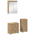 Badezimmermöbel-Set TULUM 3 Stk. Artisan-Eiche 60 x 34 x 63 cm