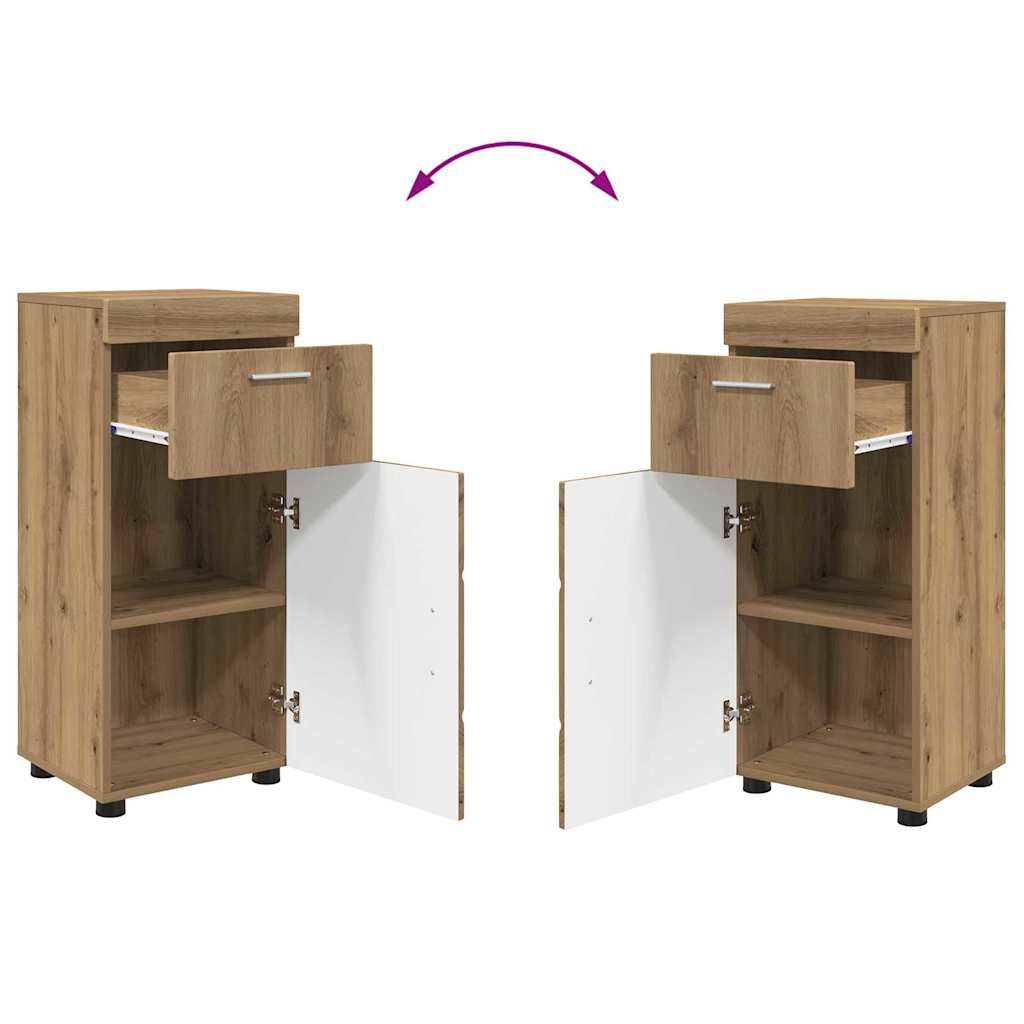 Badezimmermöbel-Set TULUM 3 Stk. Artisan-Eiche 60 x 34 x 63 cm