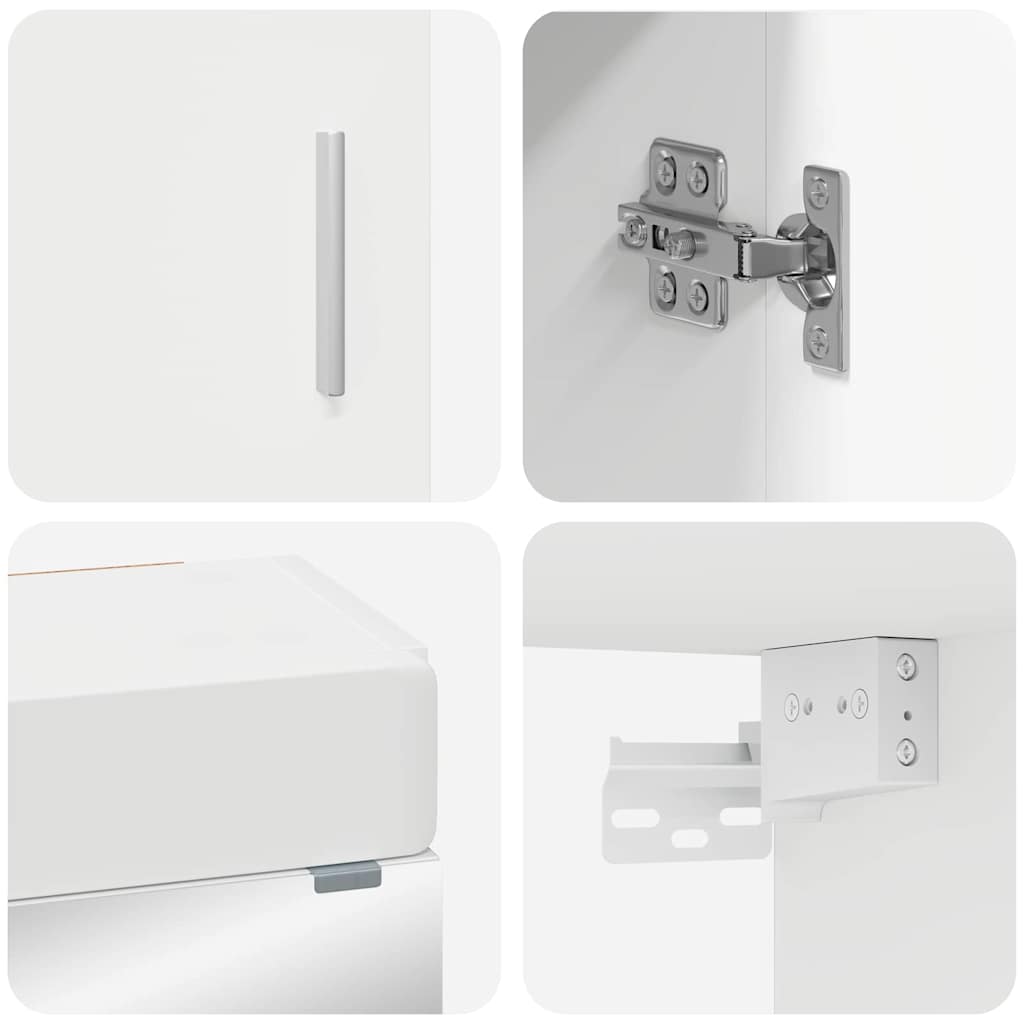 Badezimmermöbel-Set TULUM 3 pcs Weiß 60 x 34 x 63 cm