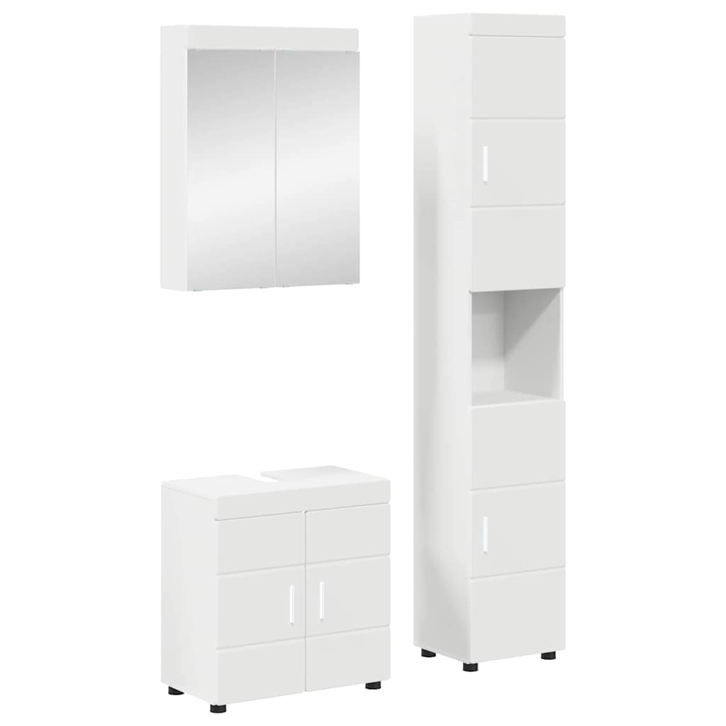 Badezimmermöbel-Set TULUM 3 pcs Weiß 60 x 34 x 63 cm