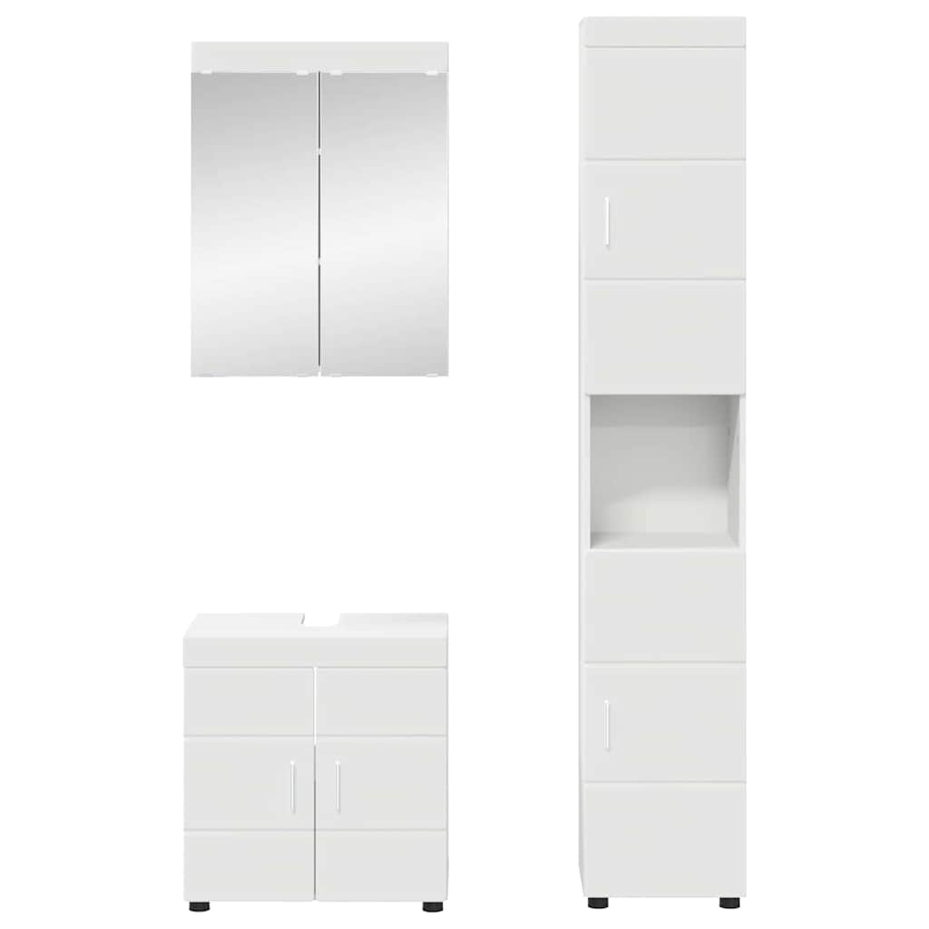 Badezimmermöbel-Set TULUM 3 pcs Weiß 60 x 34 x 63 cm