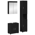 Badezimmermöbel-Set TULUM 3 pcs Schwarz 60 x 34 x 63 cm