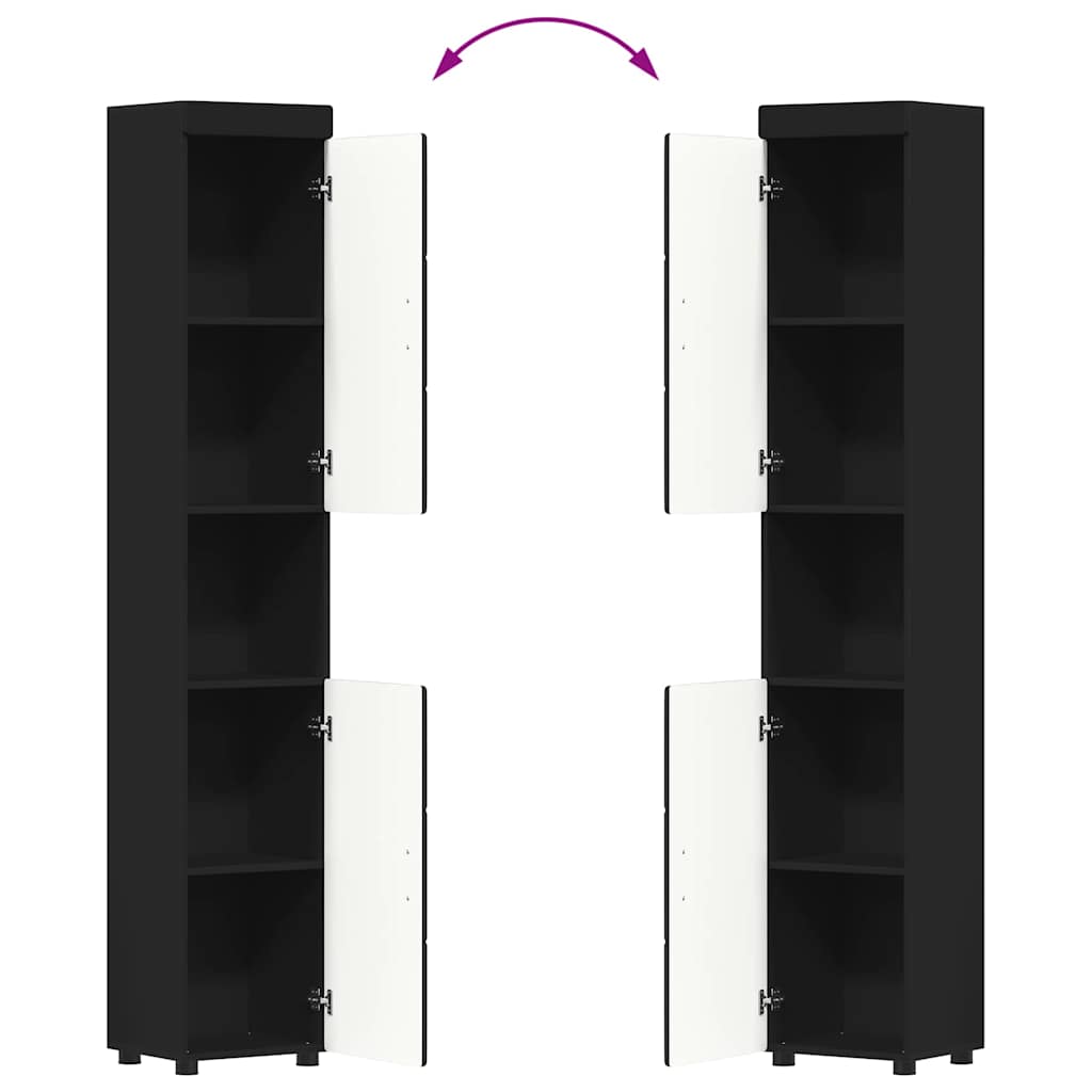 Badezimmermöbel-Set TULUM 3 pcs Schwarz 60 x 34 x 63 cm