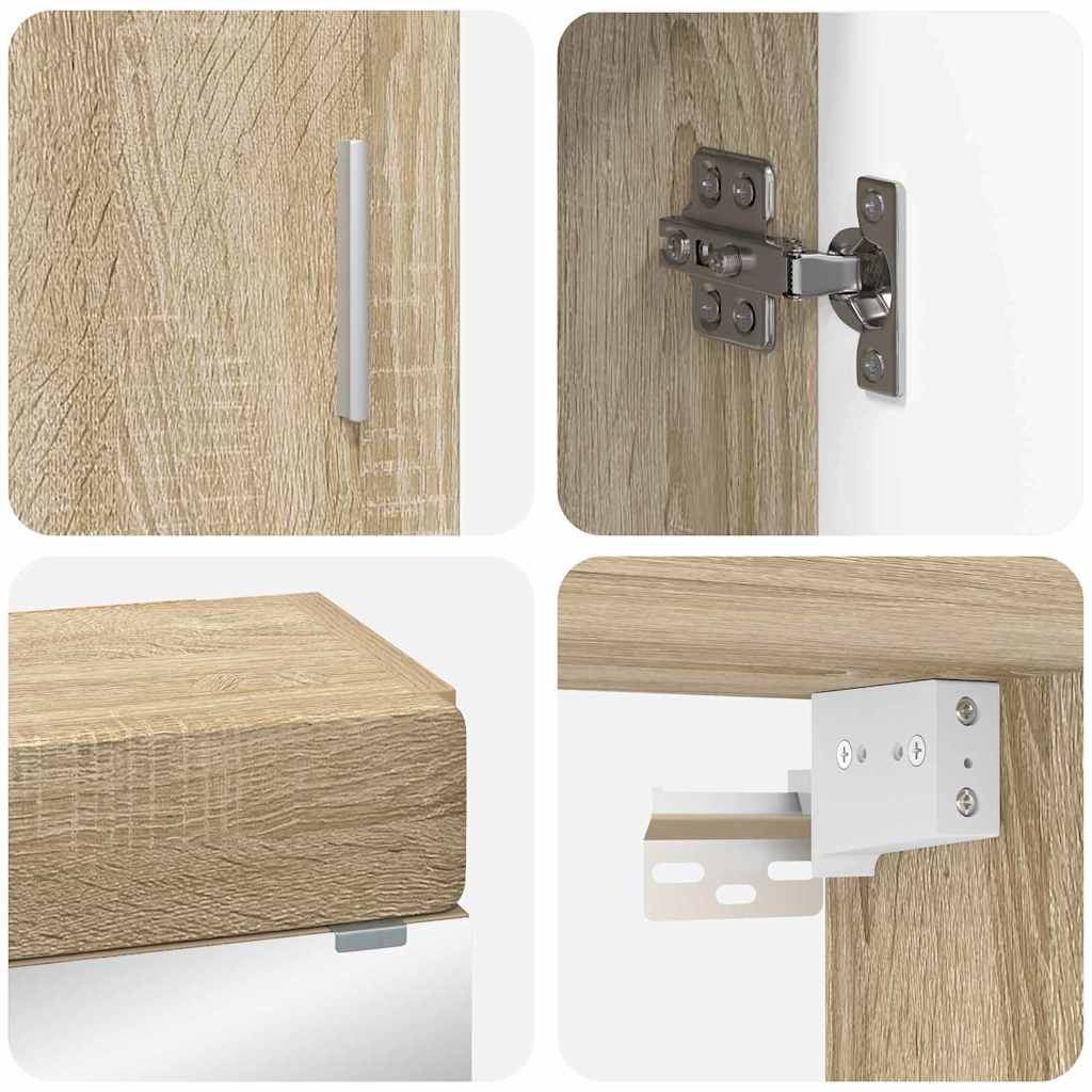 Badezimmermöbel-Set TULUM 3 pcs Sonoma-Eiche 60 x 34 x 63 cm
