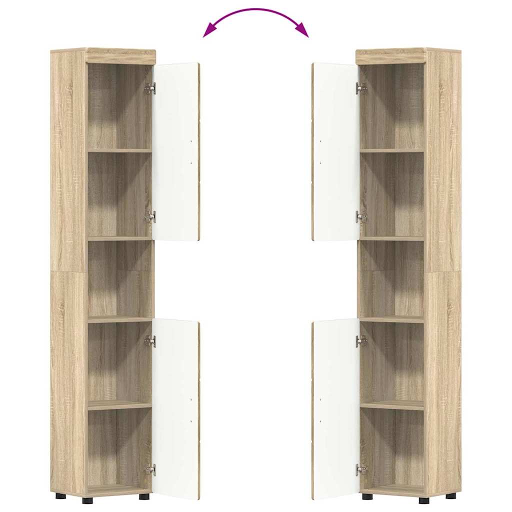 Badezimmermöbel-Set TULUM 3 pcs Sonoma-Eiche 60 x 34 x 63 cm