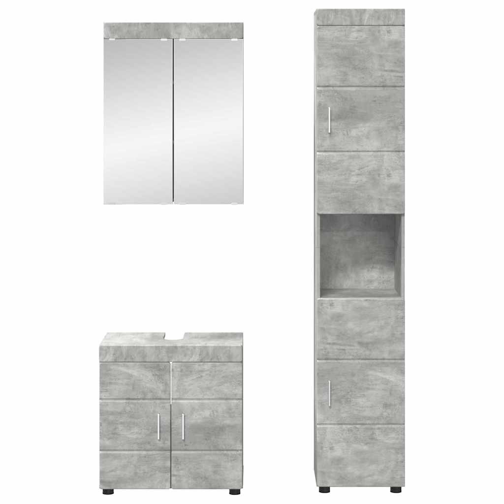 Badezimmermöbel-Set TULUM 3 pcs Beton Grau 60 x 34 x 63 cm