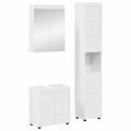 Badezimmermöbel-Set TULUM 3 pcs Hochglanz Weiß 60 x 34 x 63 cm