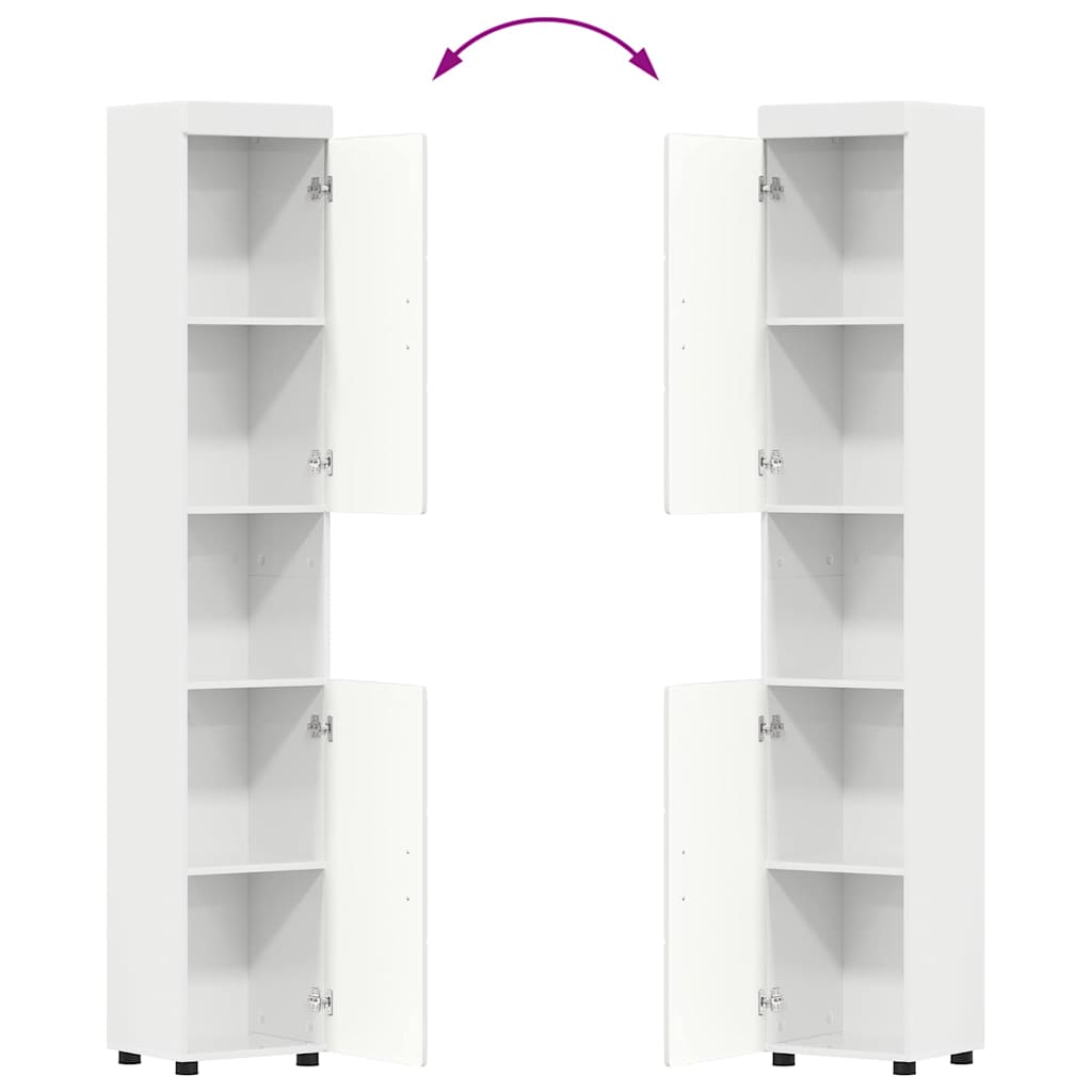 Badezimmermöbel-Set TULUM 3 pcs Hochglanz Weiß 60 x 34 x 63 cm
