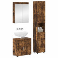 Badezimmermöbel-Set TULUM 3 pcs Geräucherte Eiche