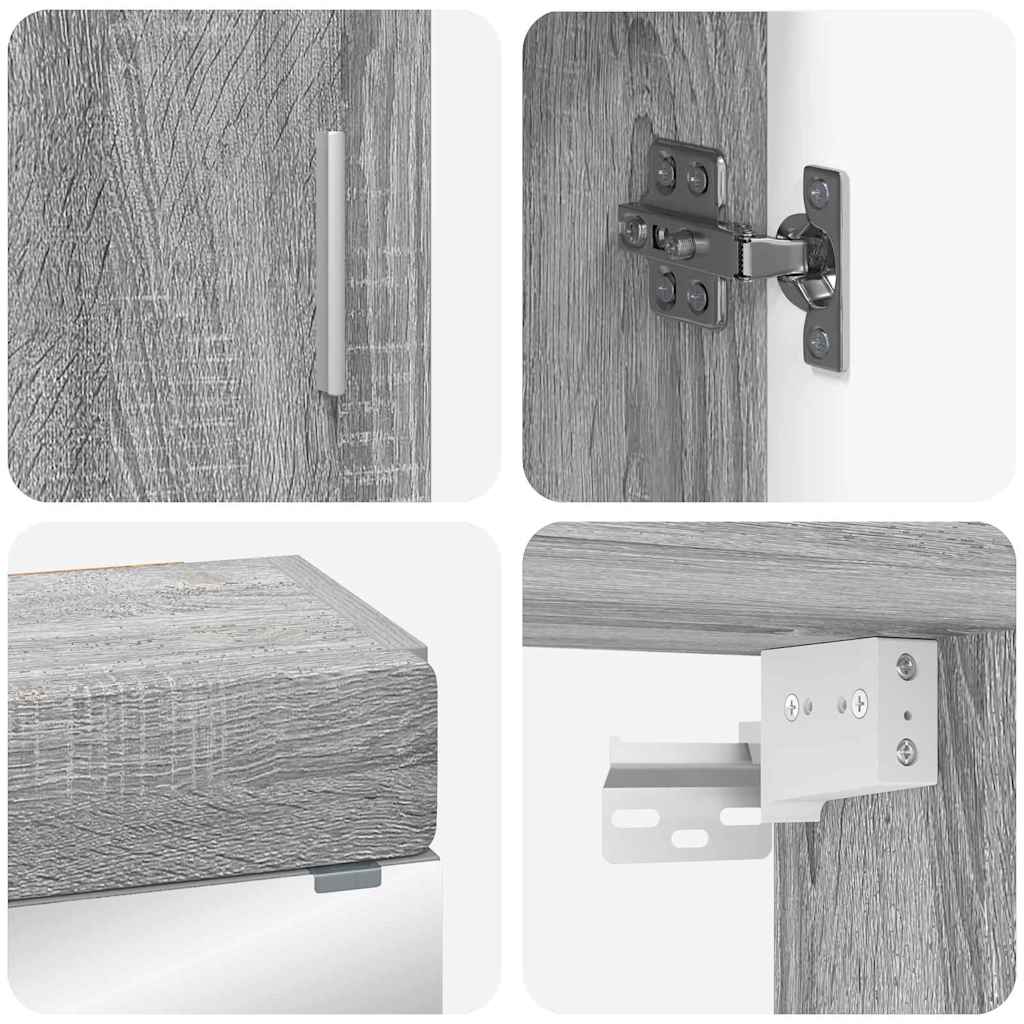 Badezimmermöbel-Set TULUM 3 pcs Graues Sonoma 60 x 34 x 63 cm