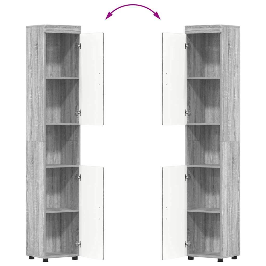 Badezimmermöbel-Set TULUM 3 pcs Graues Sonoma 60 x 34 x 63 cm