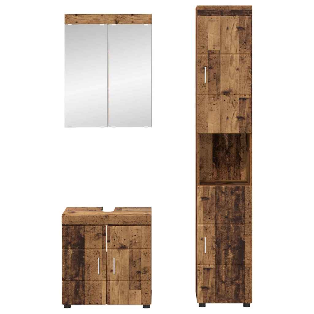 Badezimmermöbel-Set TULUM 3 pcs Altholz 60 x 34 x 63 cm