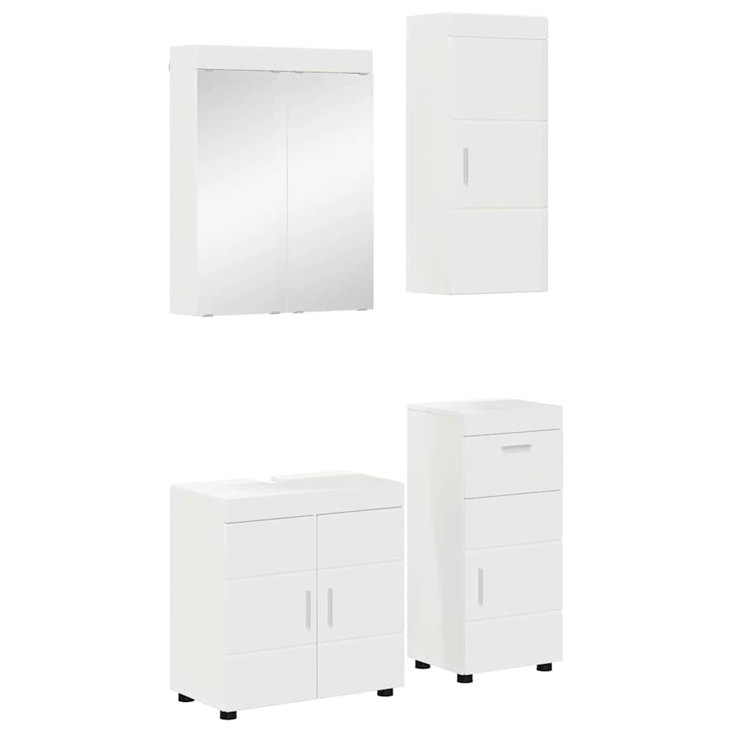 Badezimmermöbel-Set TULUM 4 pcs Weiß 60 x 34 x 63 cm