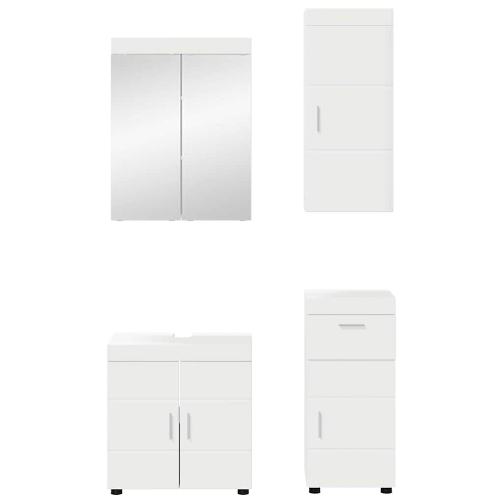 Badezimmermöbel-Set TULUM 4 pcs Weiß 60 x 34 x 63 cm